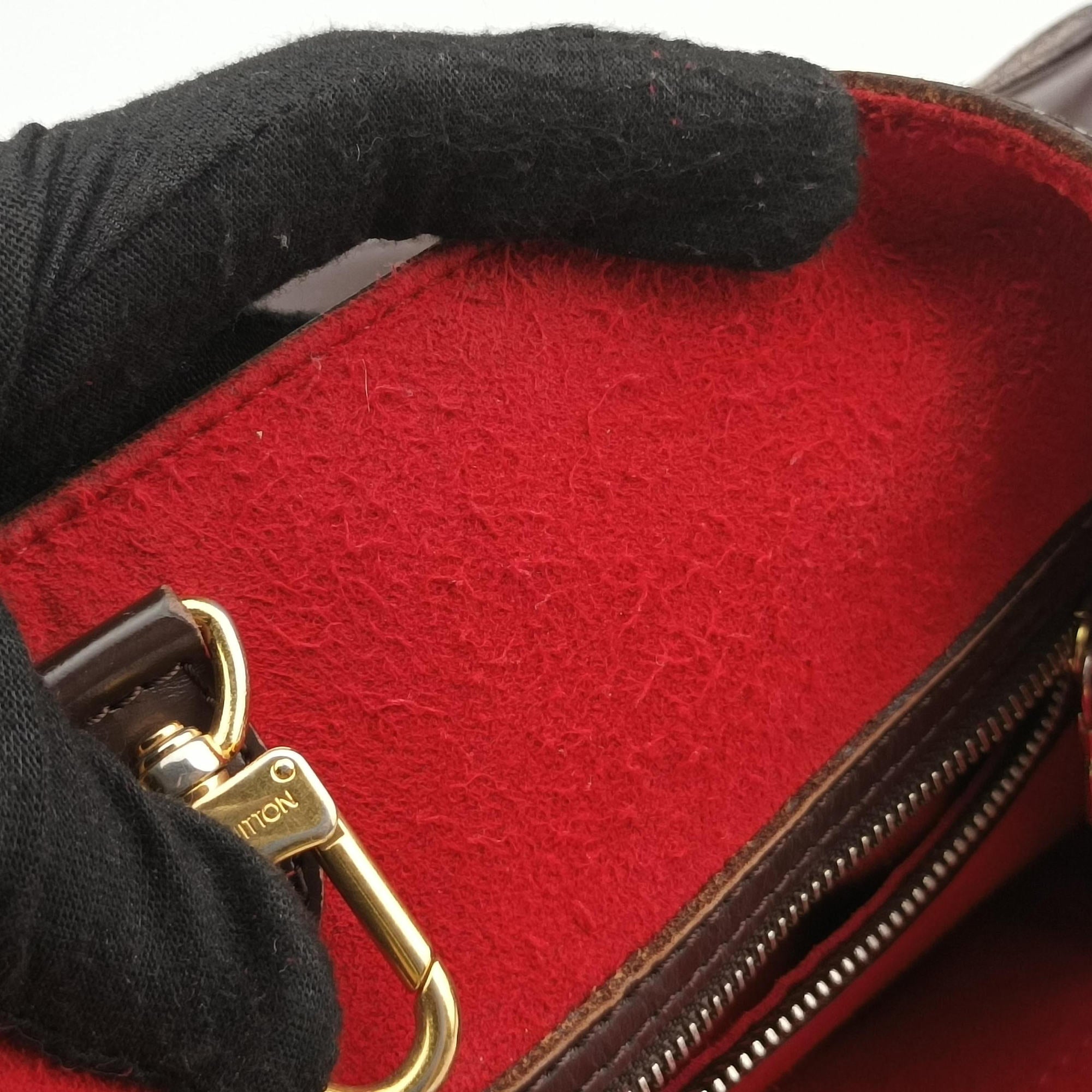 Pre-owned Louis Vuitton HAMPSTEAD MM EBENE Damier Canvas N51204 handbag | stylenewstar