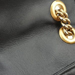 Pre-owned Gucci GG Marmont Black Leather 443497 shoulderbag | stylenewstar