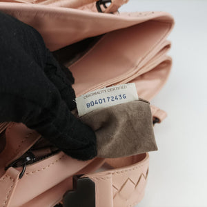 Pre-owned Bottega Veneta Roma Intrecciato Pink lambskin  shoulderbag | stylenewstar