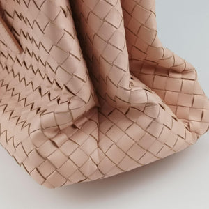 Pre-owned Bottega Veneta Roma Intrecciato Pink lambskin  shoulderbag | stylenewstar