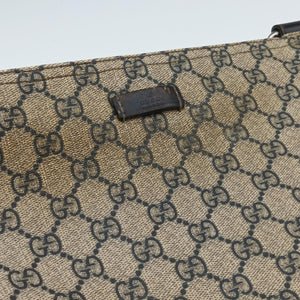 Vintage Gucci GG Plus GG Supreme Beige×Navy PVC coated canvas×Leather 201446 shoulderbag | stylenewstar