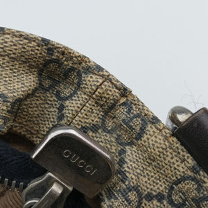 Vintage Gucci GG Plus GG Supreme Beige×Navy PVC coated canvas×Leather 201446 shoulderbag | stylenewstar