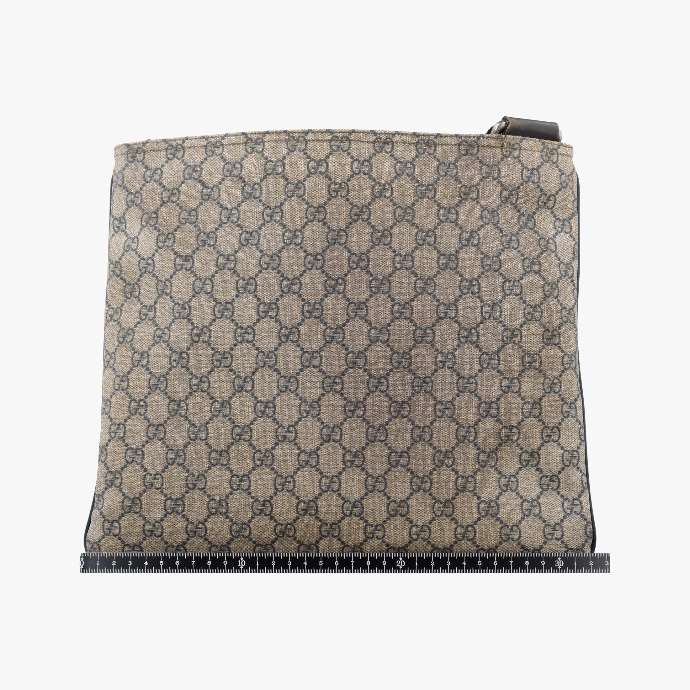Vintage Gucci GG Plus GG Supreme Beige×Navy PVC coated canvas×Leather 201446 shoulderbag | stylenewstar