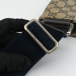 Vintage Gucci GG Plus GG Supreme Beige×Navy PVC coated canvas×Leather 201446 shoulderbag | stylenewstar