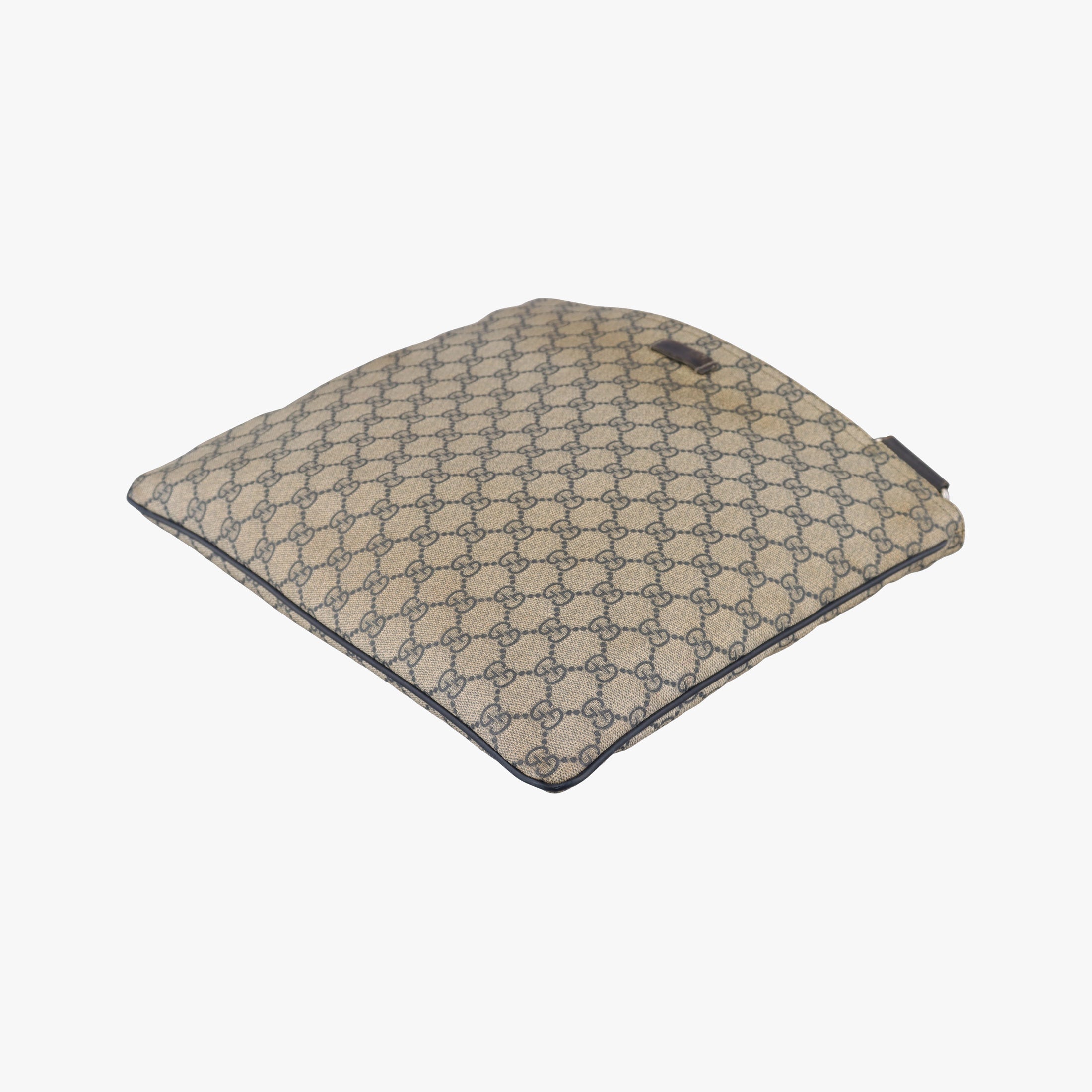 Vintage Gucci GG Plus GG Supreme Beige×Navy PVC coated canvas×Leather 201446 shoulderbag | stylenewstar