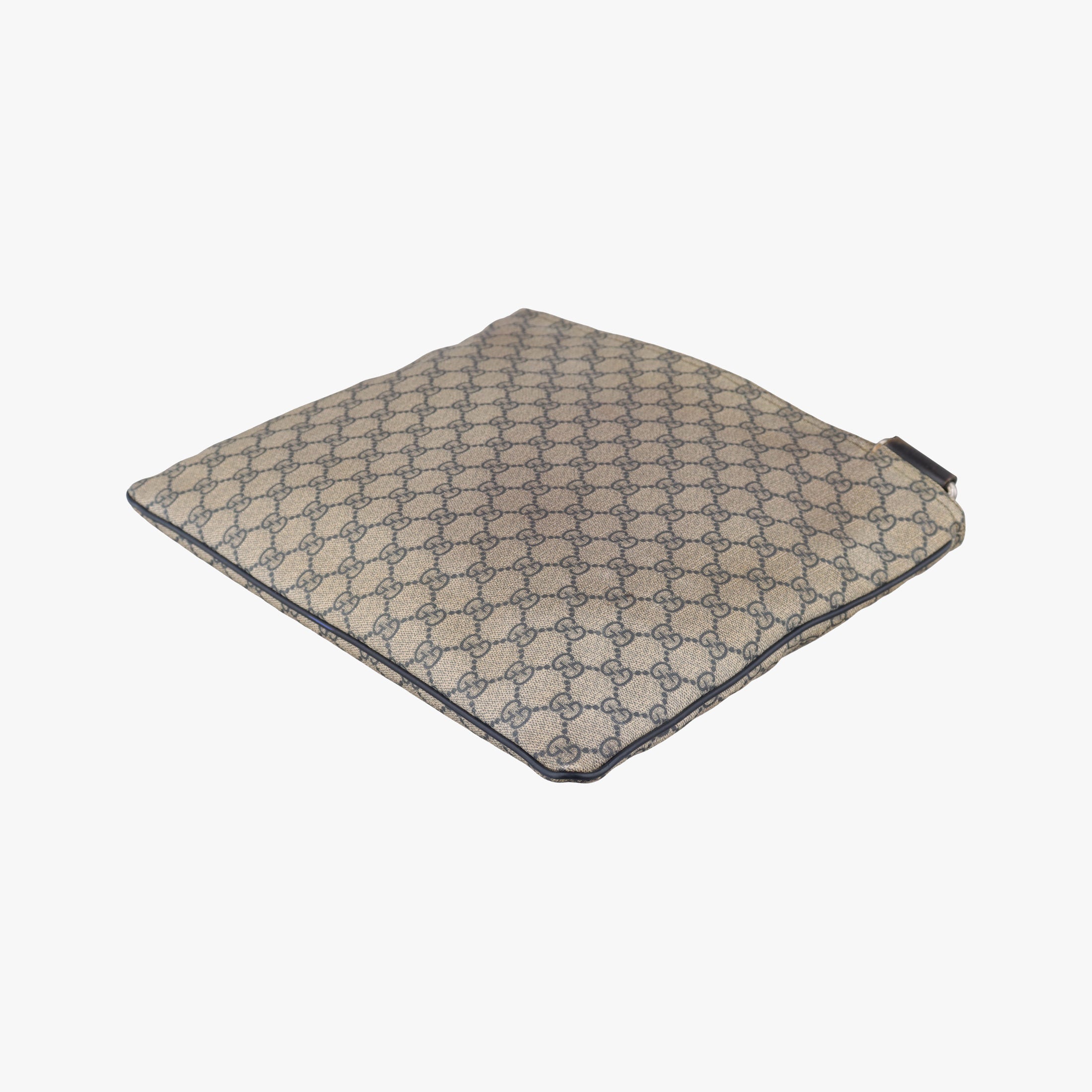 Vintage Gucci GG Plus GG Supreme Beige×Navy PVC coated canvas×Leather 201446 shoulderbag | stylenewstar