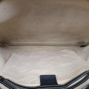 Vintage Gucci GG Plus GG Supreme Beige×Navy PVC coated canvas×Leather 201446 shoulderbag | stylenewstar