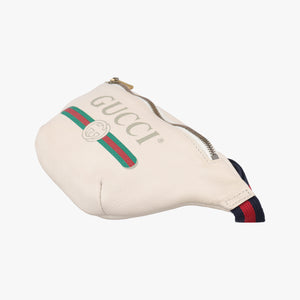 Pre-owned Gucci Print White Leather 527792 bum bag/waist bag | stylenewstar