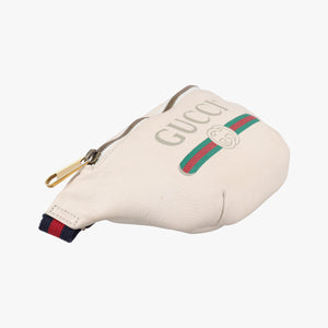 Pre-owned Gucci Print White Leather 527792 bum bag/waist bag | stylenewstar