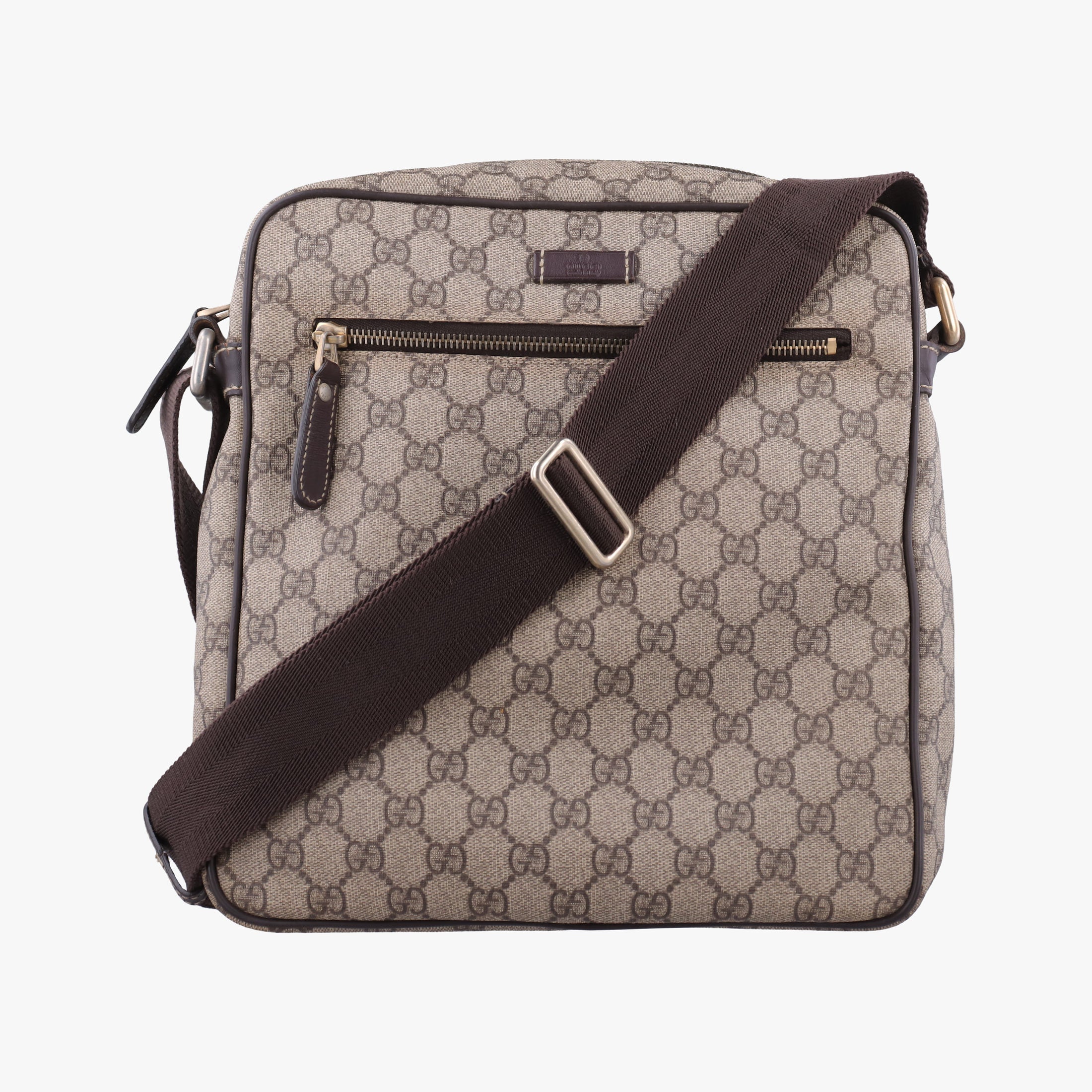 Pre-owned Gucci GG Imprime Messenger Brown PVC coated canvas×leather 201448 shoulderbag | stylenewstar