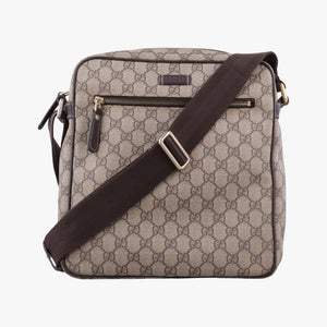 Pre-owned Gucci GG Imprime Messenger Brown PVC coated canvas×leather 201448 shoulderbag | stylenewstar