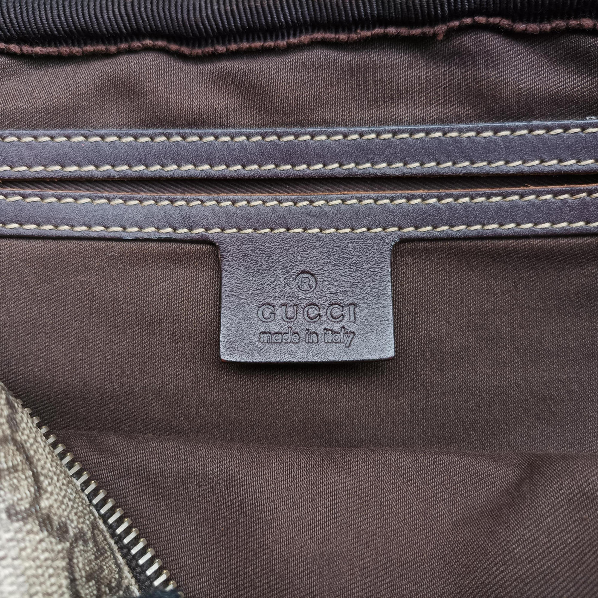 Pre-owned Gucci GG Imprime Messenger Brown PVC coated canvas×leather 201448 shoulderbag | stylenewstar