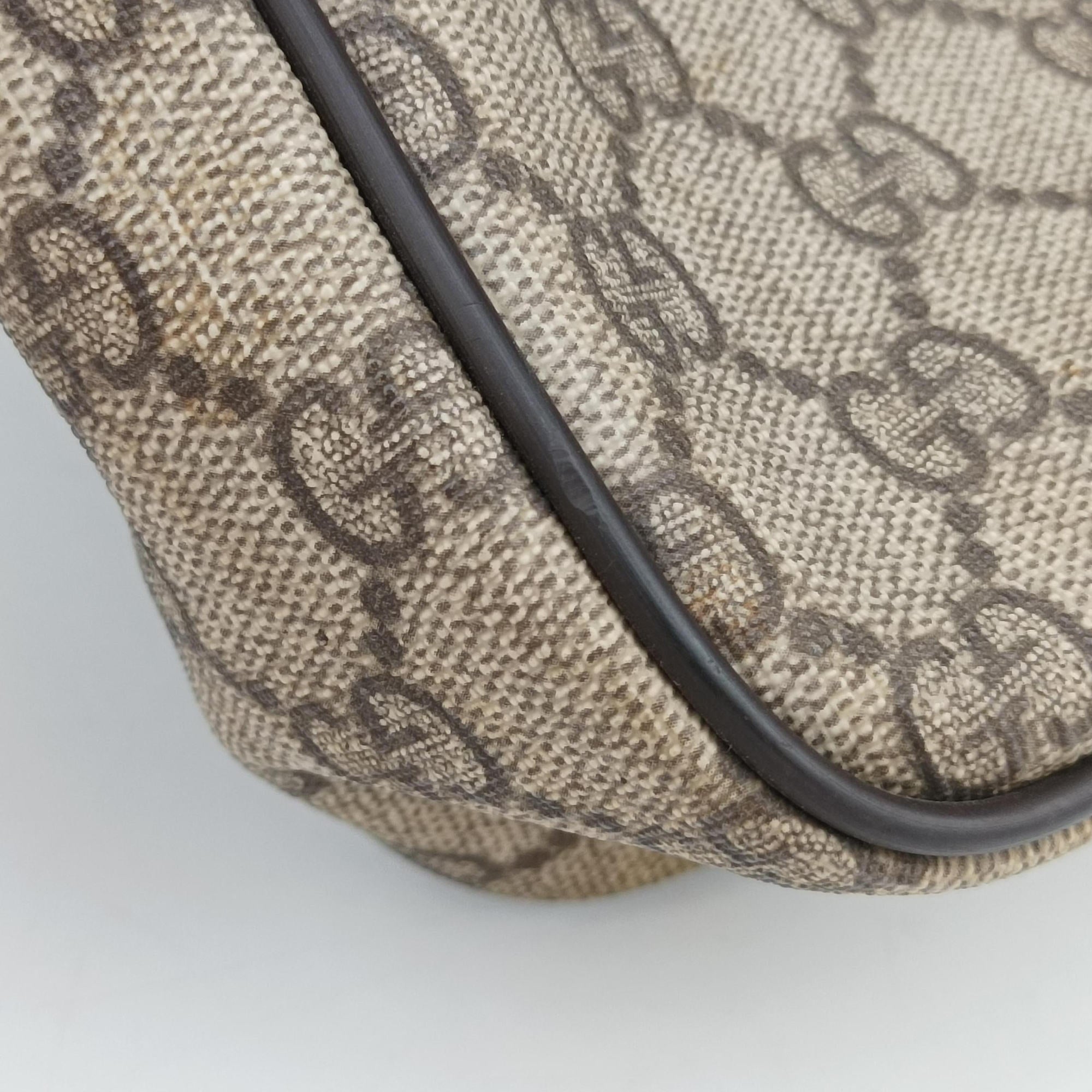 Pre-owned Gucci GG Imprime Messenger Brown PVC coated canvas×leather 201448 shoulderbag | stylenewstar