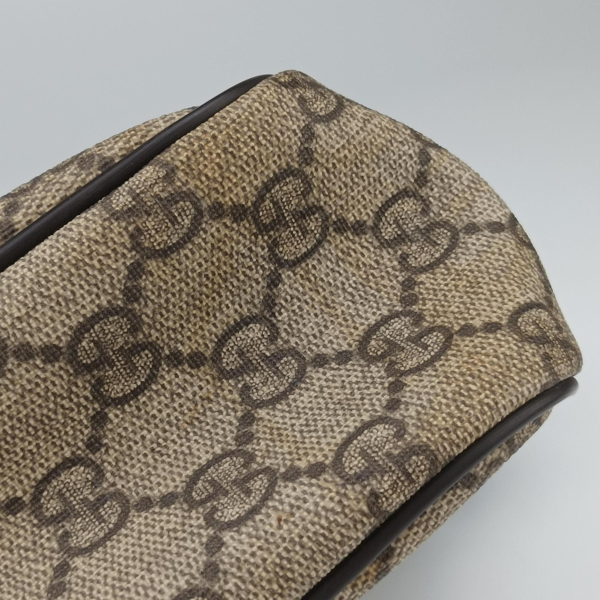 Pre-owned Gucci GG Imprime Messenger Brown PVC coated canvas×leather 201448 shoulderbag | stylenewstar
