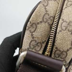 Pre-owned Gucci GG Imprime Messenger Brown PVC coated canvas×leather 201448 shoulderbag | stylenewstar