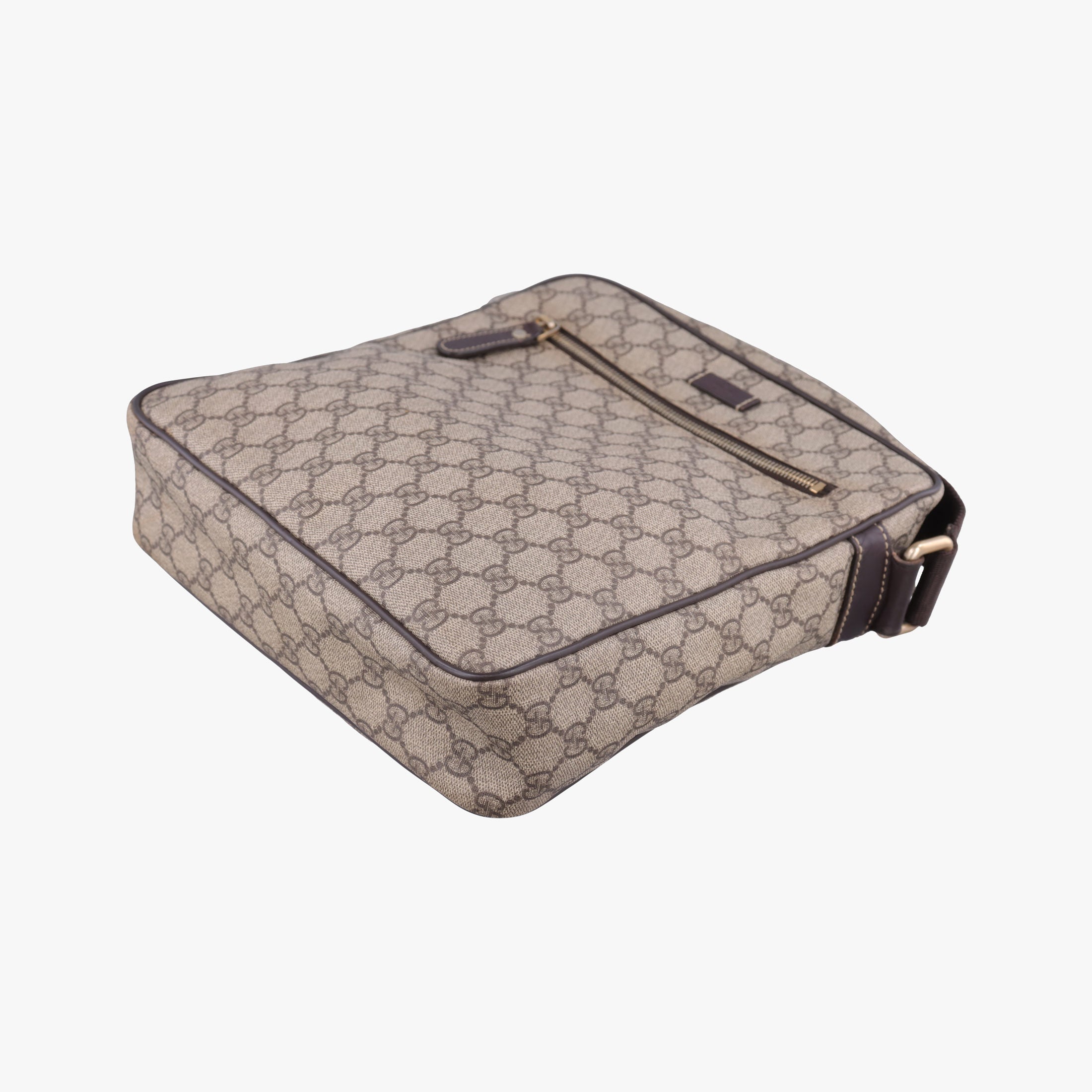 Pre-owned Gucci GG Imprime Messenger Brown PVC coated canvas×leather 201448 shoulderbag | stylenewstar