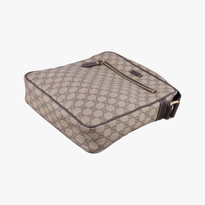 Pre-owned Gucci GG Imprime Messenger Brown PVC coated canvas×leather 201448 shoulderbag | stylenewstar