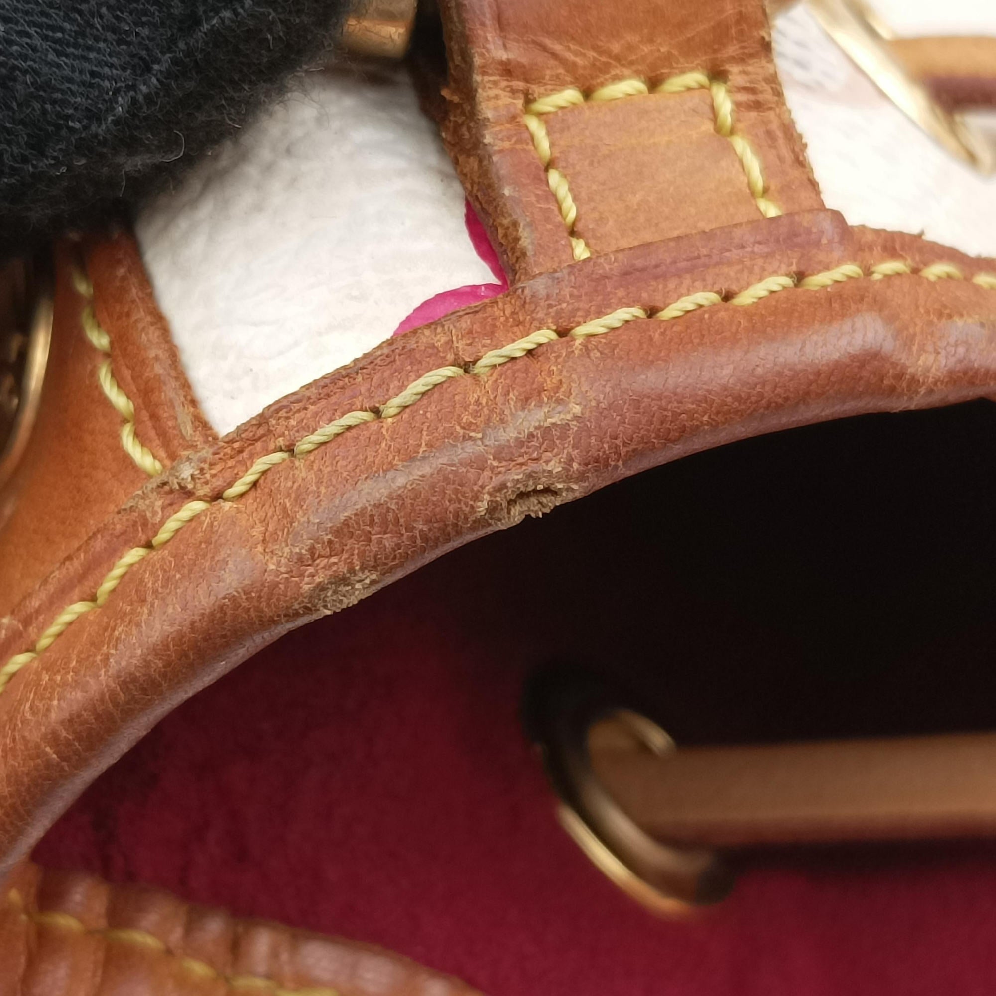 Pre-owned Louis Vuitton Petit NOe white Monogram Multicolor M42229 shoulderbag | stylenewstar