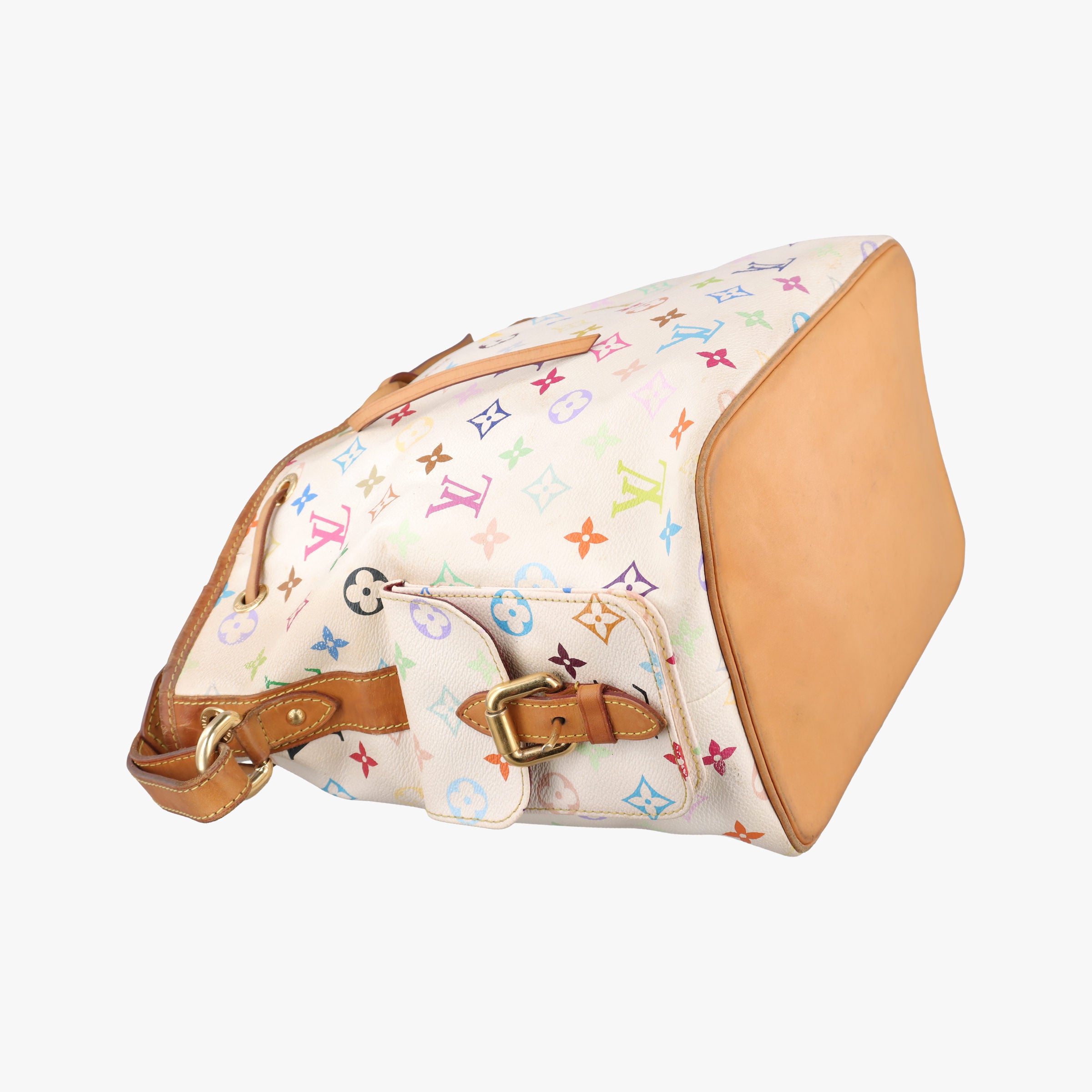 Pre-owned Louis Vuitton Petit NOe white Monogram Multicolor M42229 shoulderbag | stylenewstar