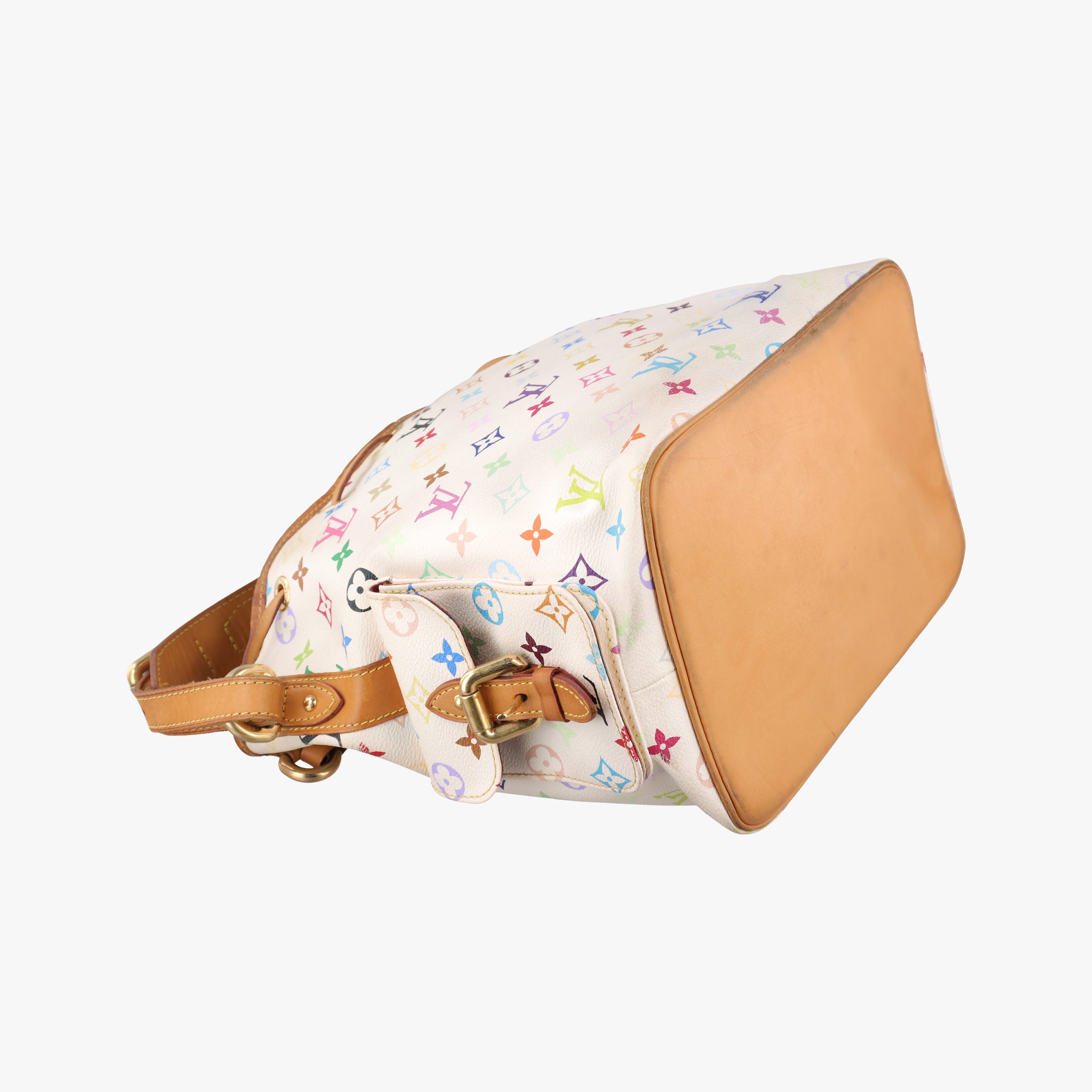 Pre-owned Louis Vuitton Petit NOe white Monogram Multicolor M42229 shoulderbag | stylenewstar