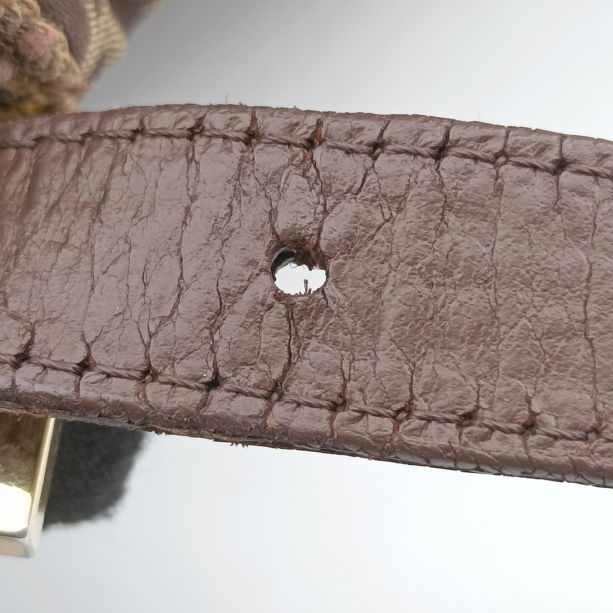 Pre-owned Fendi Baguette Zucchino Brown canvasxLeather 8BR01 handbag | stylenewstar