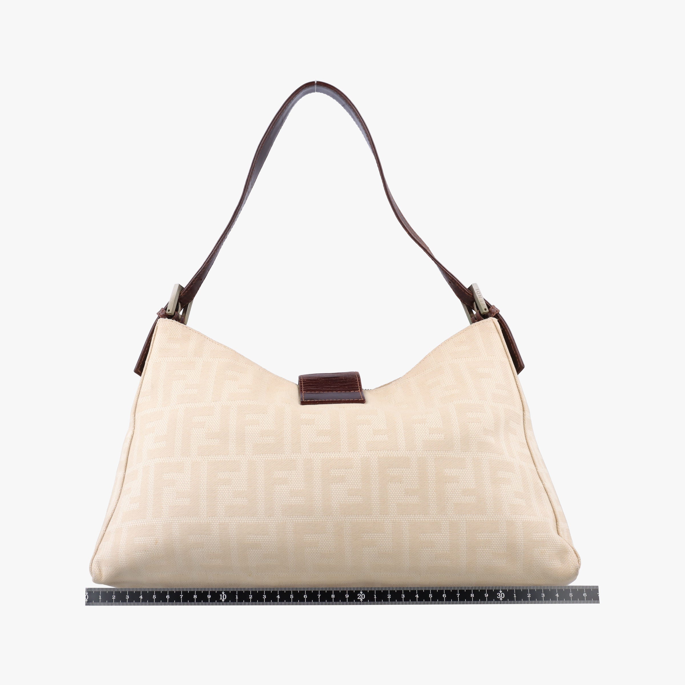 Pre-owned Fendi Mamma Baguette Beige × Brown canvas×leather 091611 shoulderbag | stylenewstar