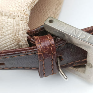 Pre-owned Fendi Mamma Baguette Beige × Brown canvas×leather 091611 shoulderbag | stylenewstar