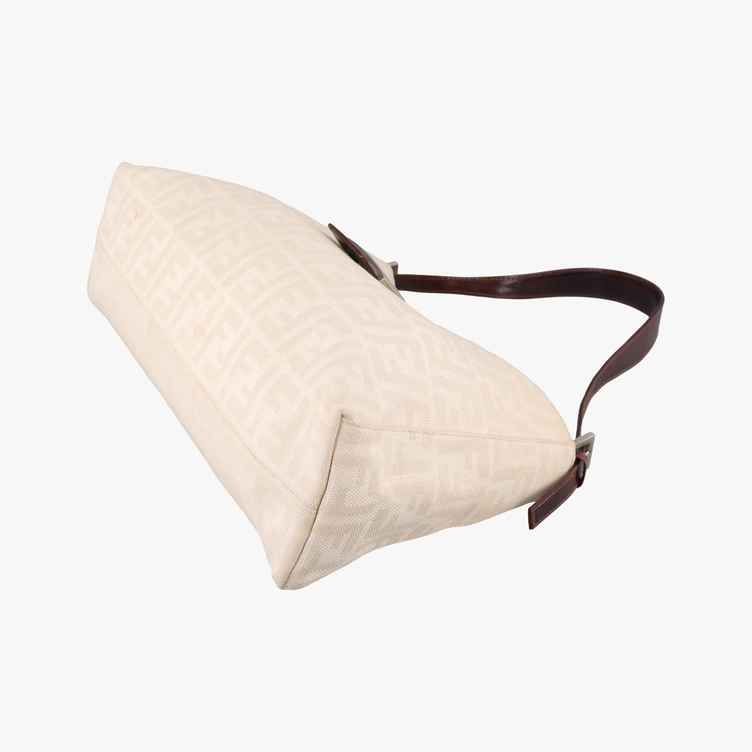 Pre-owned Fendi Mamma Baguette Beige × Brown canvas×leather 091611 shoulderbag | stylenewstar