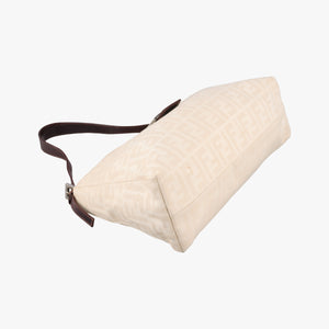 Pre-owned Fendi Mamma Baguette Beige × Brown canvas×leather 091611 shoulderbag | stylenewstar
