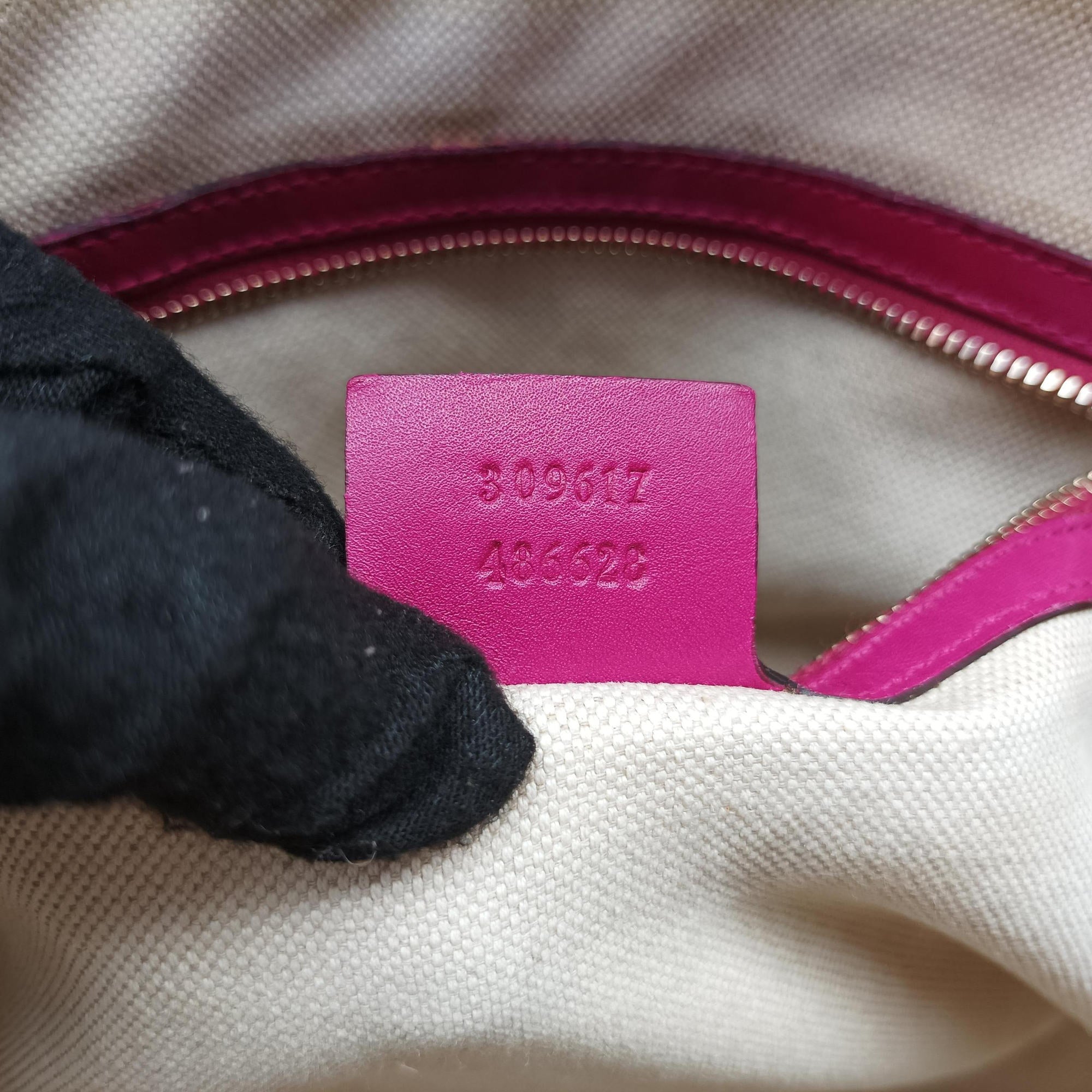 Pre-owned Gucci Microguccissima Rose Patent Leather 309617 shoulderbag | stylenewstar