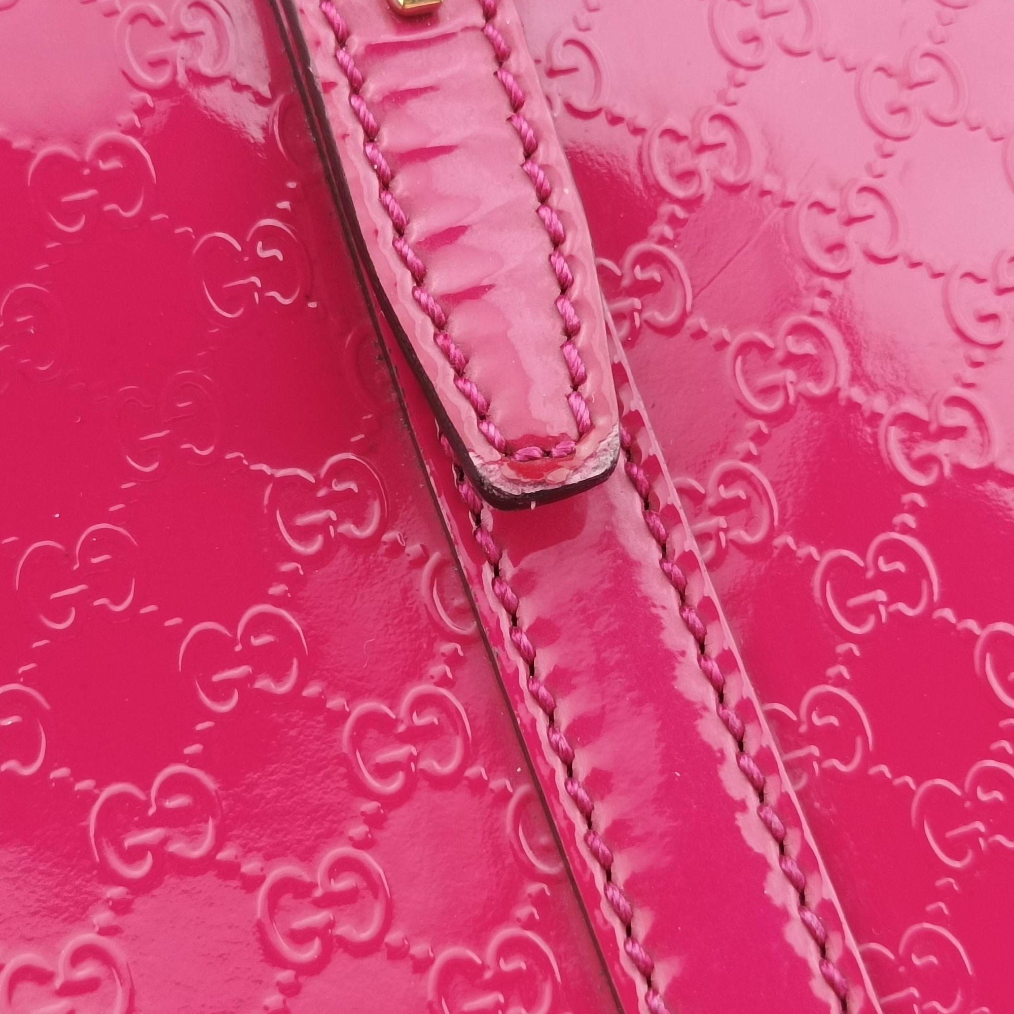 Pre-owned Gucci Microguccissima Rose Patent Leather 309617 shoulderbag | stylenewstar