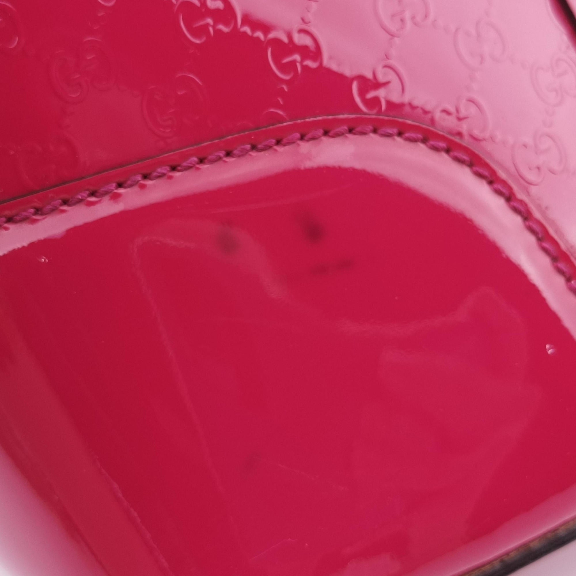 Pre-owned Gucci Microguccissima Rose Patent Leather 309617 shoulderbag | stylenewstar