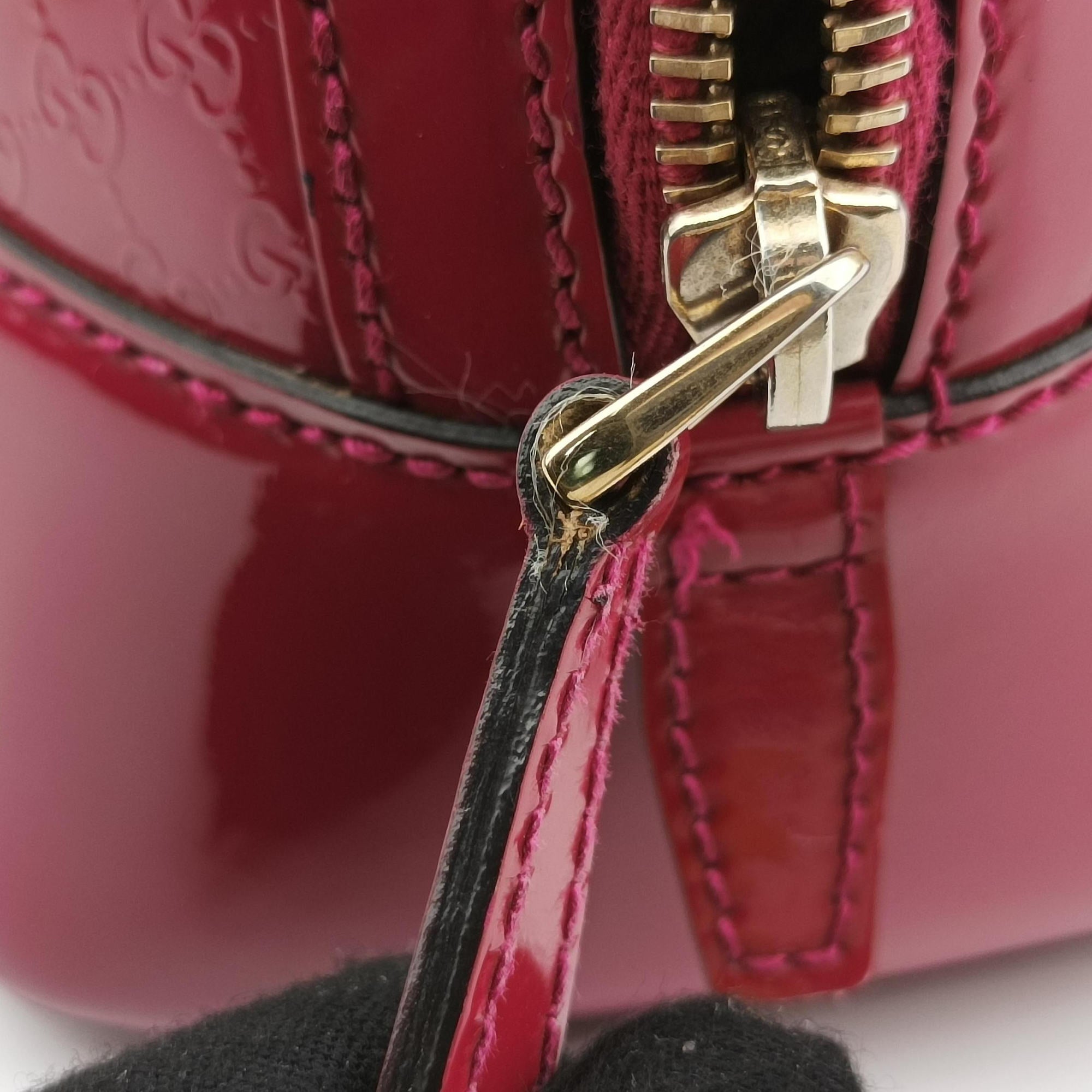 Pre-owned Gucci Microguccissima Rose Patent Leather 309617 shoulderbag | stylenewstar