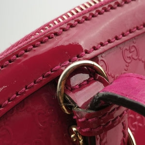 Pre-owned Gucci Microguccissima Rose Patent Leather 309617 shoulderbag | stylenewstar