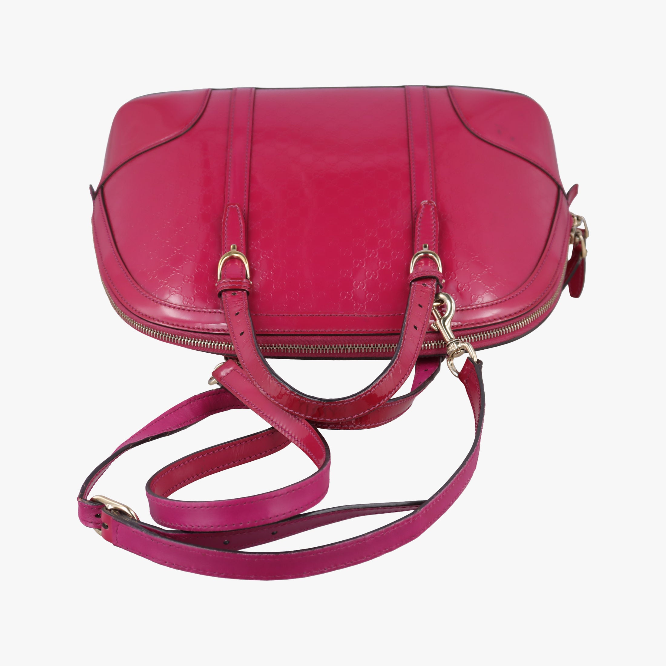 Pre-owned Gucci Microguccissima Rose Patent Leather 309617 shoulderbag | stylenewstar