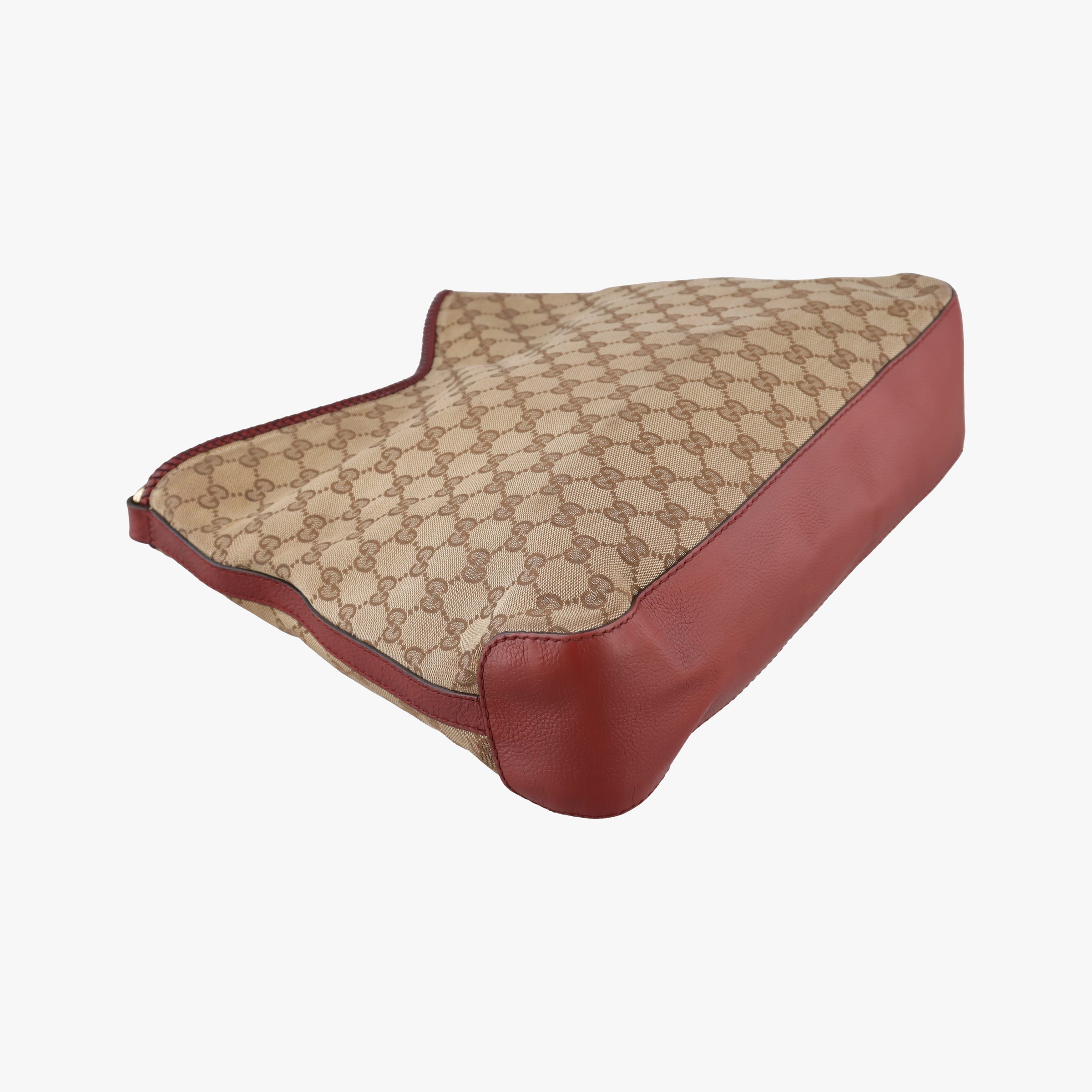 Pre-owned Gucci Marrakech Beige × Brown Canvas×Leather 257026 shoulderbag | stylenewstar