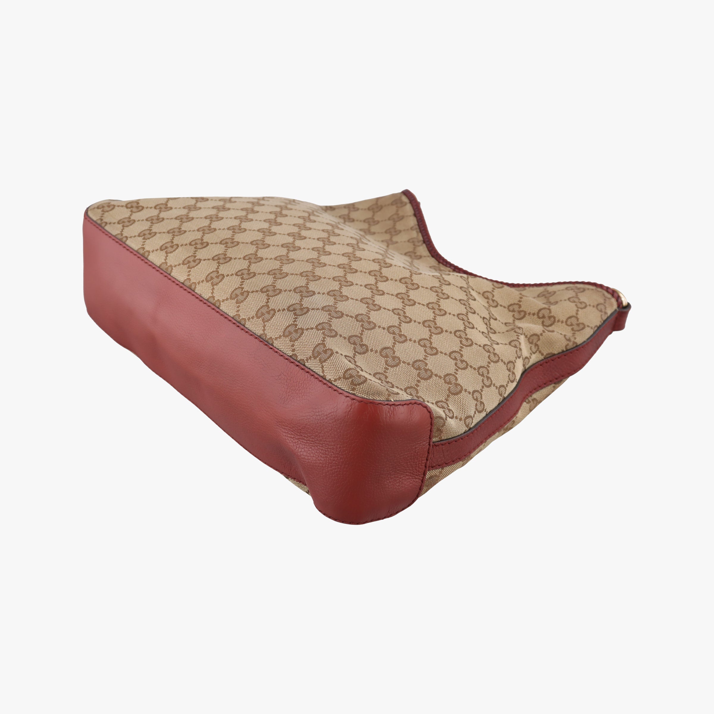 Pre-owned Gucci Marrakech Beige × Brown Canvas×Leather 257026 shoulderbag | stylenewstar