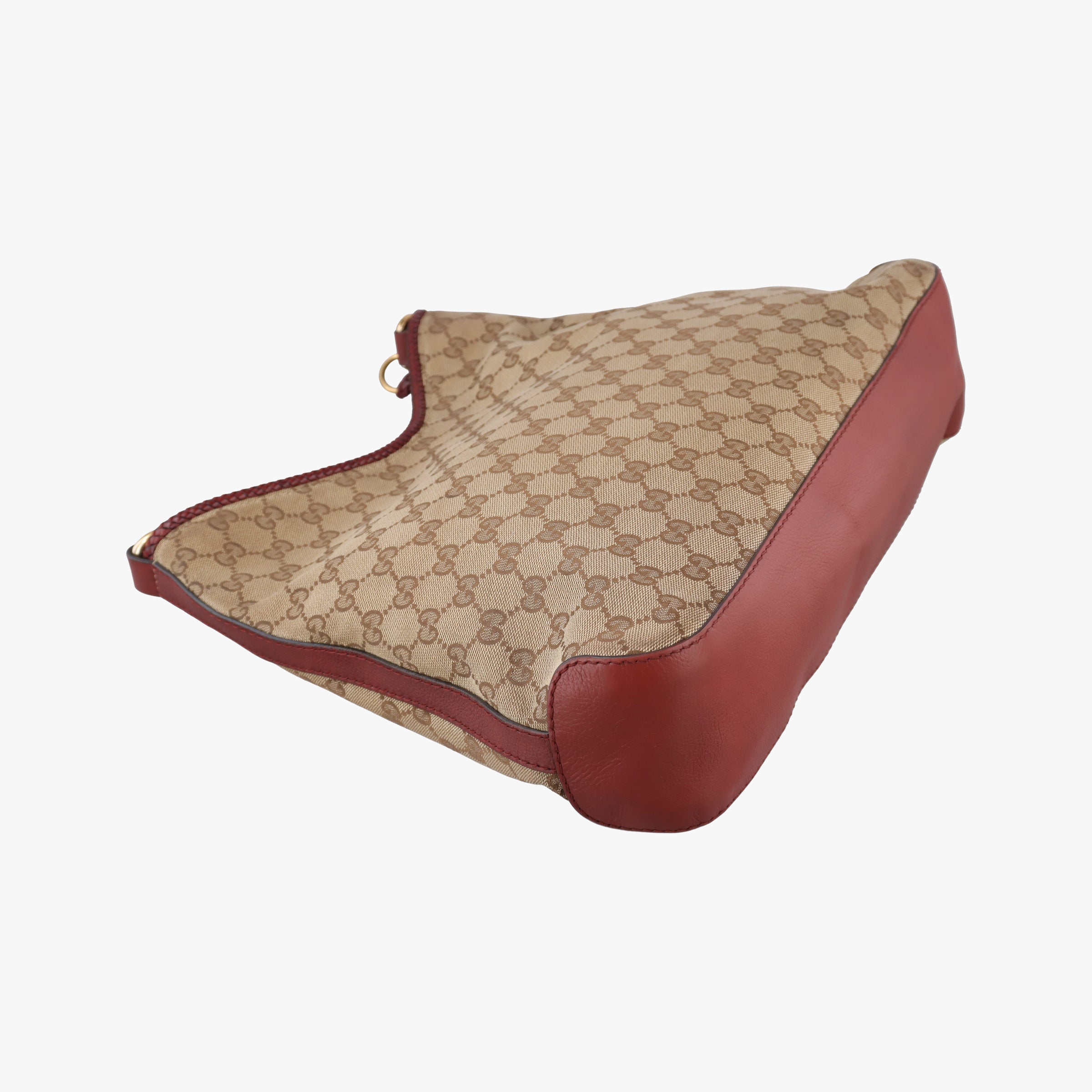Pre-owned Gucci Marrakech Beige × Brown Canvas×Leather 257026 shoulderbag | stylenewstar