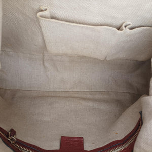 Pre-owned Gucci Marrakech Beige × Brown Canvas×Leather 257026 shoulderbag | stylenewstar