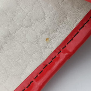 Pre-owned Fendi B Bag Red × White Leather×patent 8BN165 shoulderbag | stylenewstar