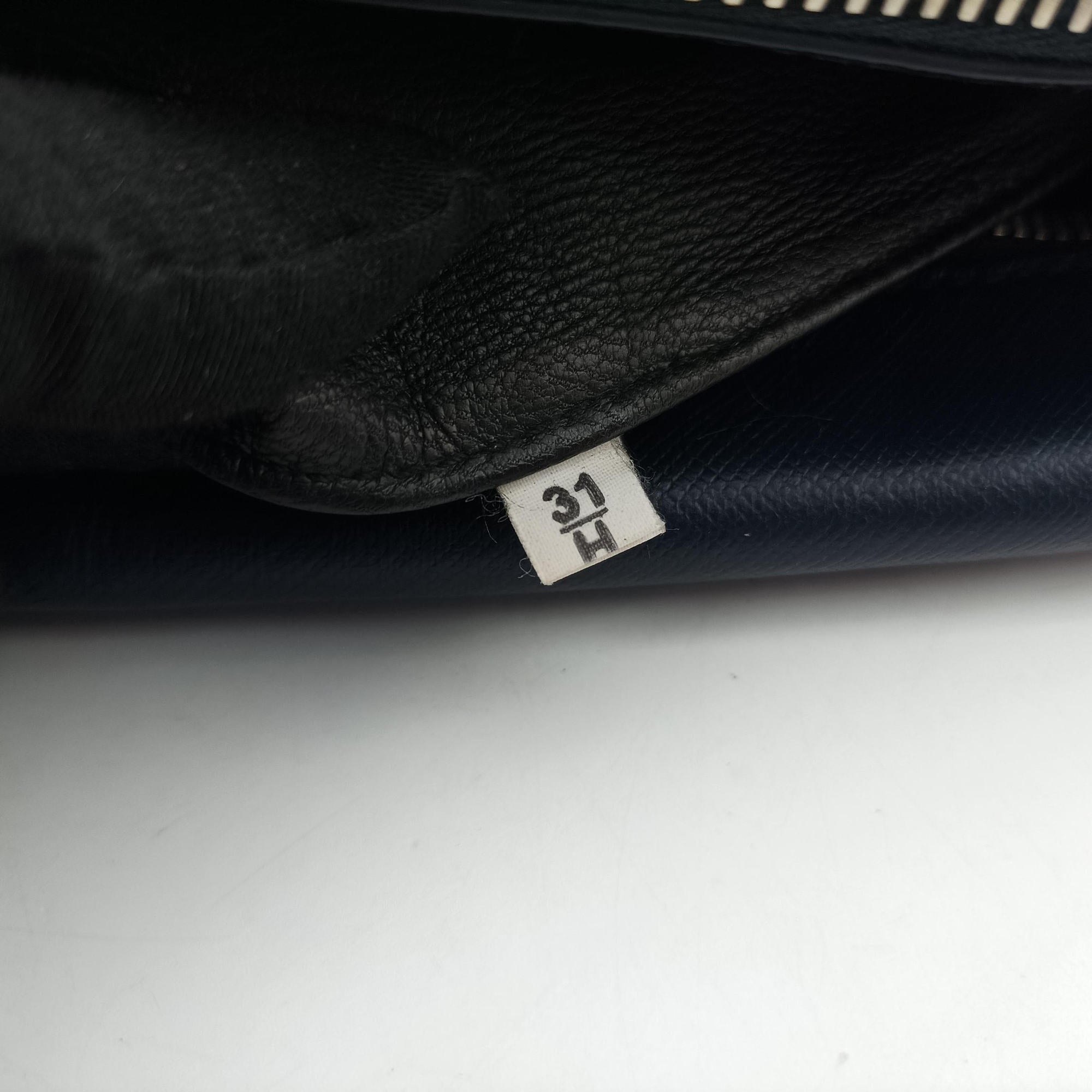 Secondhand Prada business bag briefcase Navy SAFFIANO Leather 2VE363 handbag | stylenewstar