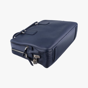 Secondhand Prada business bag briefcase Navy SAFFIANO Leather 2VE363 handbag | stylenewstar