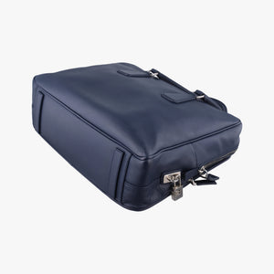 Secondhand Prada business bag briefcase Navy SAFFIANO Leather 2VE363 handbag | stylenewstar