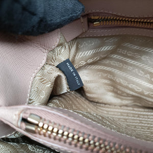Pre-owned Prada Galleria Pink SAFFIANO Leather BN1786 shoulderbag | stylenewstar