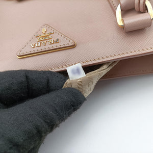 Pre-owned Prada Galleria Pink SAFFIANO Leather BN1786 shoulderbag | stylenewstar