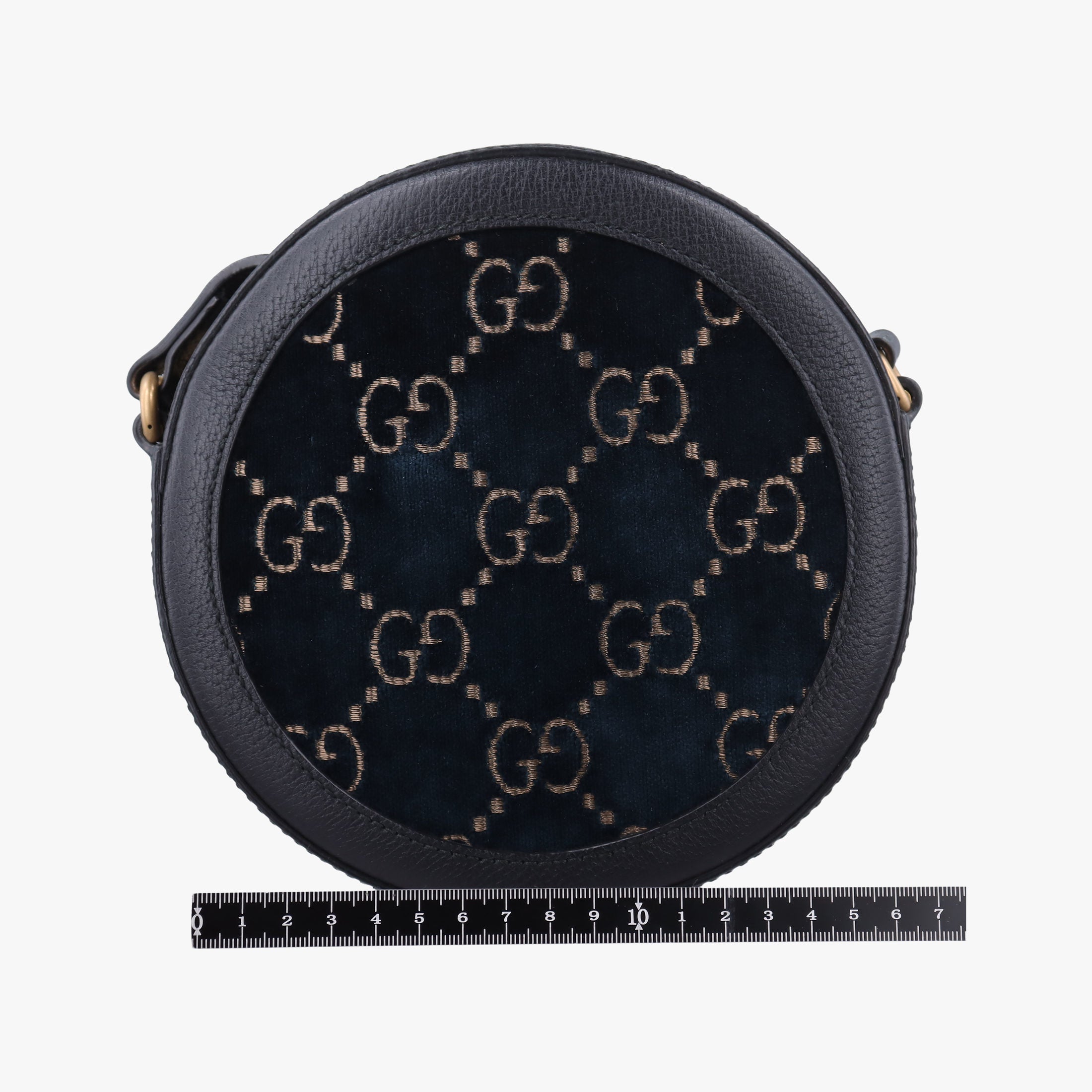 Pre-owned Gucci Ophidia Navy × Black velour×Leather 574978 shoulderbag | stylenewstar