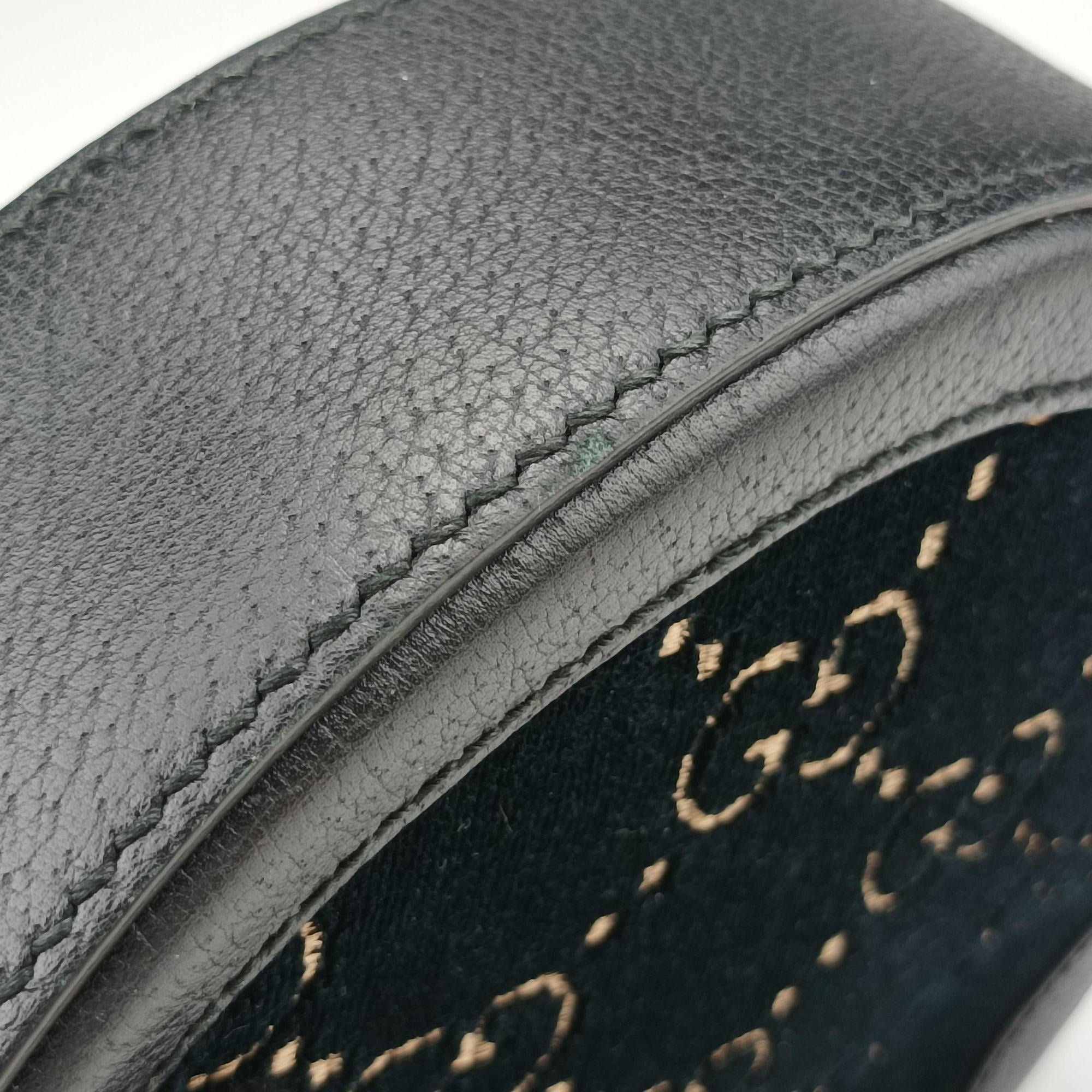 Pre-owned Gucci Ophidia Navy × Black velour×Leather 574978 shoulderbag | stylenewstar