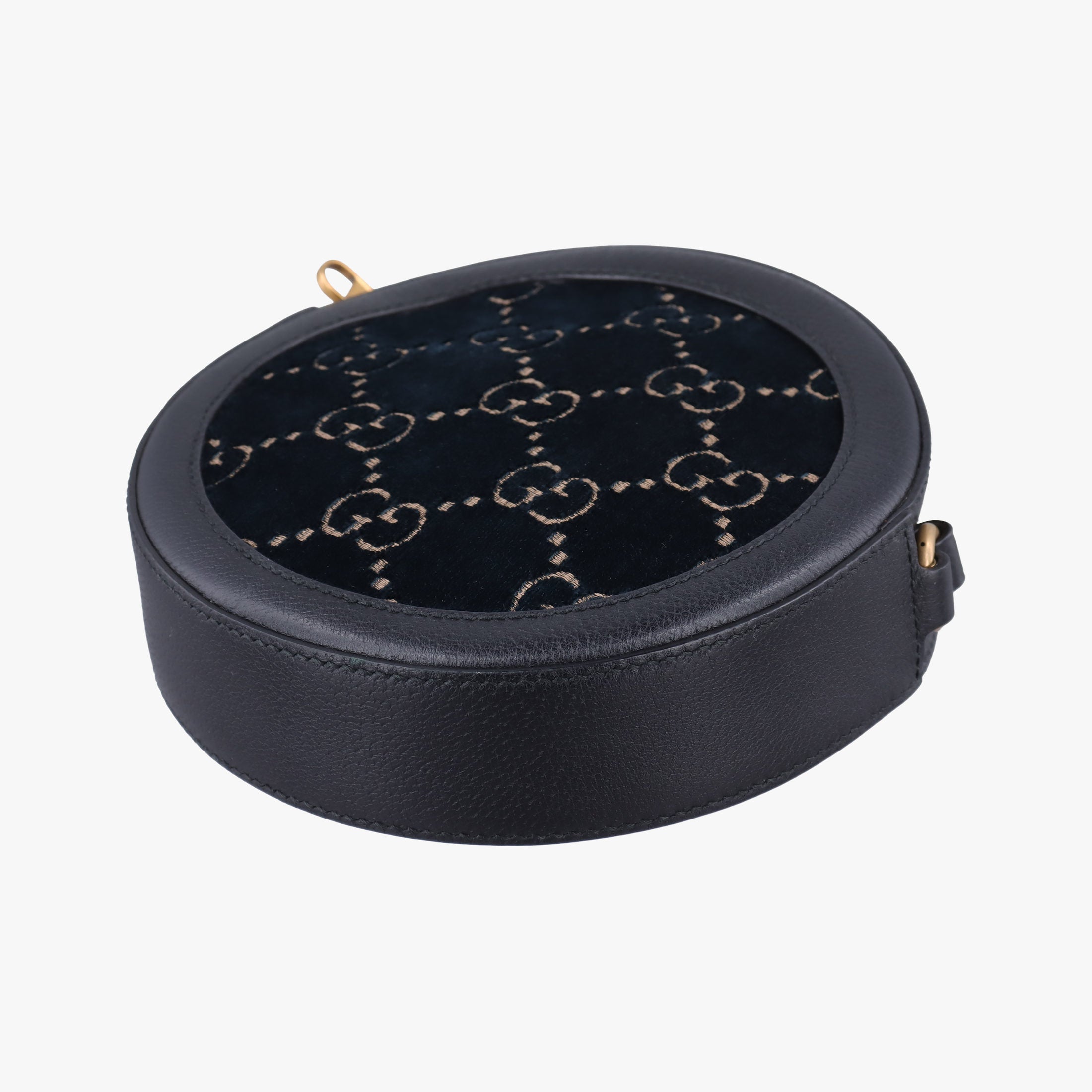 Pre-owned Gucci Ophidia Navy × Black velour×Leather 574978 shoulderbag | stylenewstar