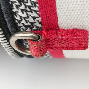 Pre-owned Christian Dior Travel Black × white × red jacquard canvas  shoulderbag | stylenewstar