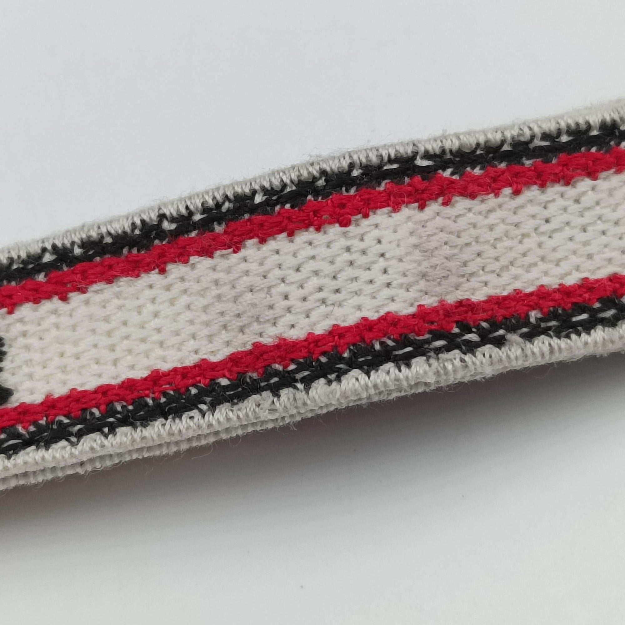 Pre-owned Christian Dior Travel Black × white × red jacquard canvas  shoulderbag | stylenewstar